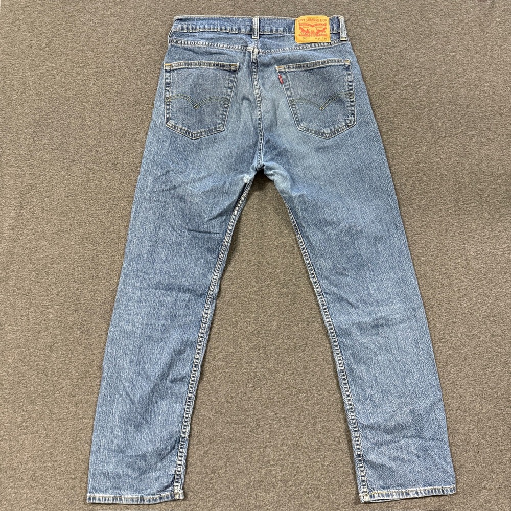 Modern Levi's 505 Regular Fit Jeans Mens 31x30 Blue Good Straight Leg Denim - Picture 6 of 9